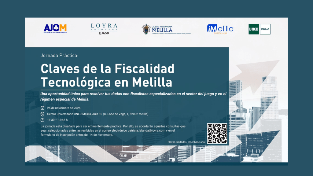 Melilla analiza las claves fiscales y tecnológicas del juego online en una jornada organizada por AJOM